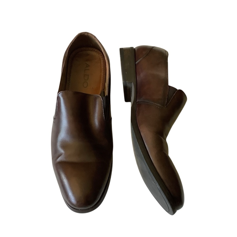 Sz 11 Brown Slip On Loafers Aldo